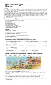 English Worksheet: Present continuous