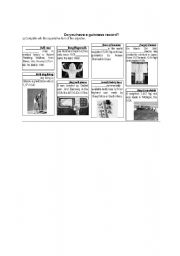 English worksheet: comparatives and superlatives: Do you have a Guiness Record?