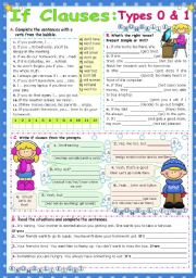 English Worksheet: IF Clauses  -  Types 0 & 1