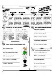 English Worksheet: Grammar Focus Series 13_To Have (Fully Editable + Key)