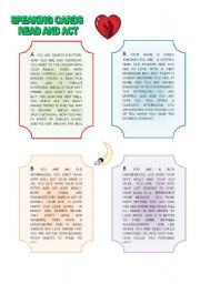English Worksheet: LETS ACT ! LETS SPEAK