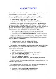 English Worksheet: passive voice