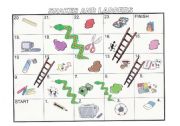 English Worksheet: Snakes and Ladders.Vocabulary Review