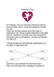 St.Valentines Day.