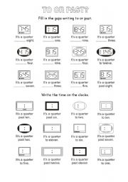 English Worksheet: To or paste?