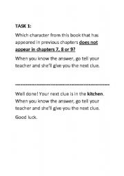 English Worksheet: Forrest Gump (reader) - Treasure hunt