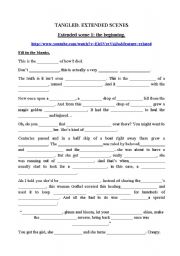 English Worksheet: Tangled activities