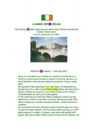 English Worksheet: trip to ireland