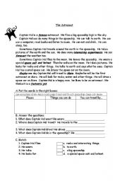 English worksheet: Captain Hal The Astronaut