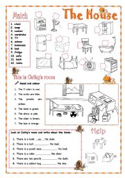 English Worksheet: The House