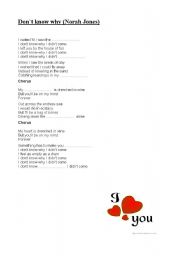 English Worksheet: Song: 