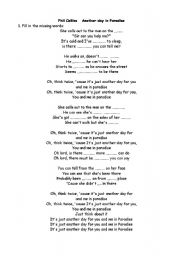 English Worksheet: Song 