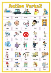 English Worksheet: Action Verbs2