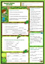 English Worksheet: Possessive adjectives vs. possessive pronouns