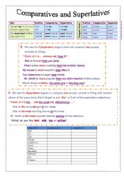 English Worksheet: Comparative and Superlative