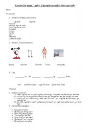 English Worksheet: Description