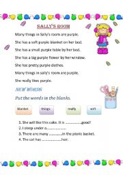 English Worksheet: Sallys room