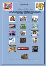 English Worksheet: Media worksheet