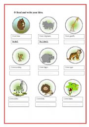 English worksheet: Animals 