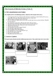 English Worksheet: The Count of Monte Cristo(Movie):Part 2 A Complete Project ( B&W Version)