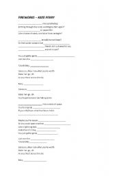 English worksheet: FIREWORKS