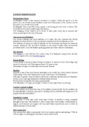 English Worksheet: London 