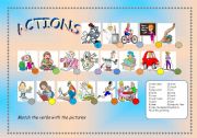 English Worksheet: Action verbs