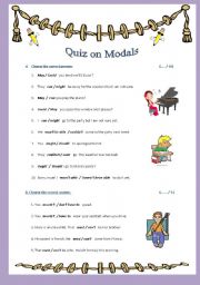 English Worksheet: Quiz on Modals