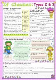 English Worksheet: IF Clauses  -  Types 2 & 3