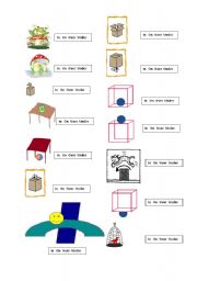 English Worksheet: In, On, Over and Under