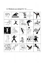 English Worksheet: Action Game