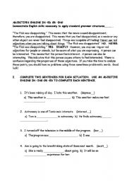 English Worksheet: adjectives ending in -ing or -ed