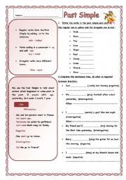 English Worksheet: past simple