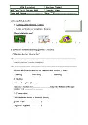 English Worksheet: mid term test for 7 formers