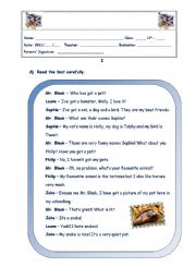 English Worksheet: english test