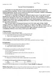 English Worksheet: Water