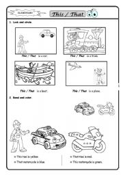 English Worksheet: THIS / THAT