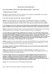 English Worksheet: Brain and tounge twisters