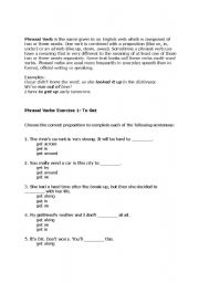 English Worksheet: Phrasal Verb Exercise