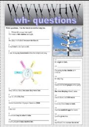 English Worksheet: wh-questions