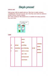 English Worksheet:  simple present