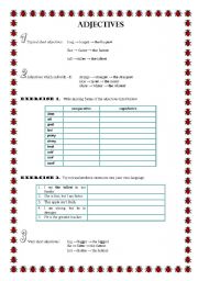 adjectives - comparative and superlative rules and exercises