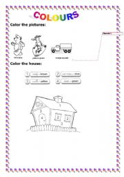 English worksheet: Colours