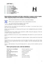 English Worksheet: Communication skills and phrasal verbs