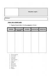 English Worksheet: Jobs and Workplaces