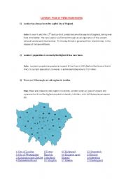English worksheet: Good Warm for a lesson on London