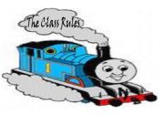 English Worksheet: Class Rules Train