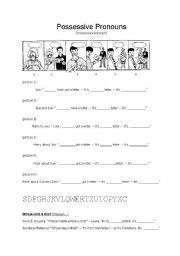 English Worksheet: Possessive Pronouns 