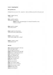 English Worksheet: Lesson 1 answer key