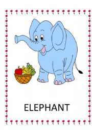 English Worksheet: ANIMALS FLASH CARDS ( 1 )